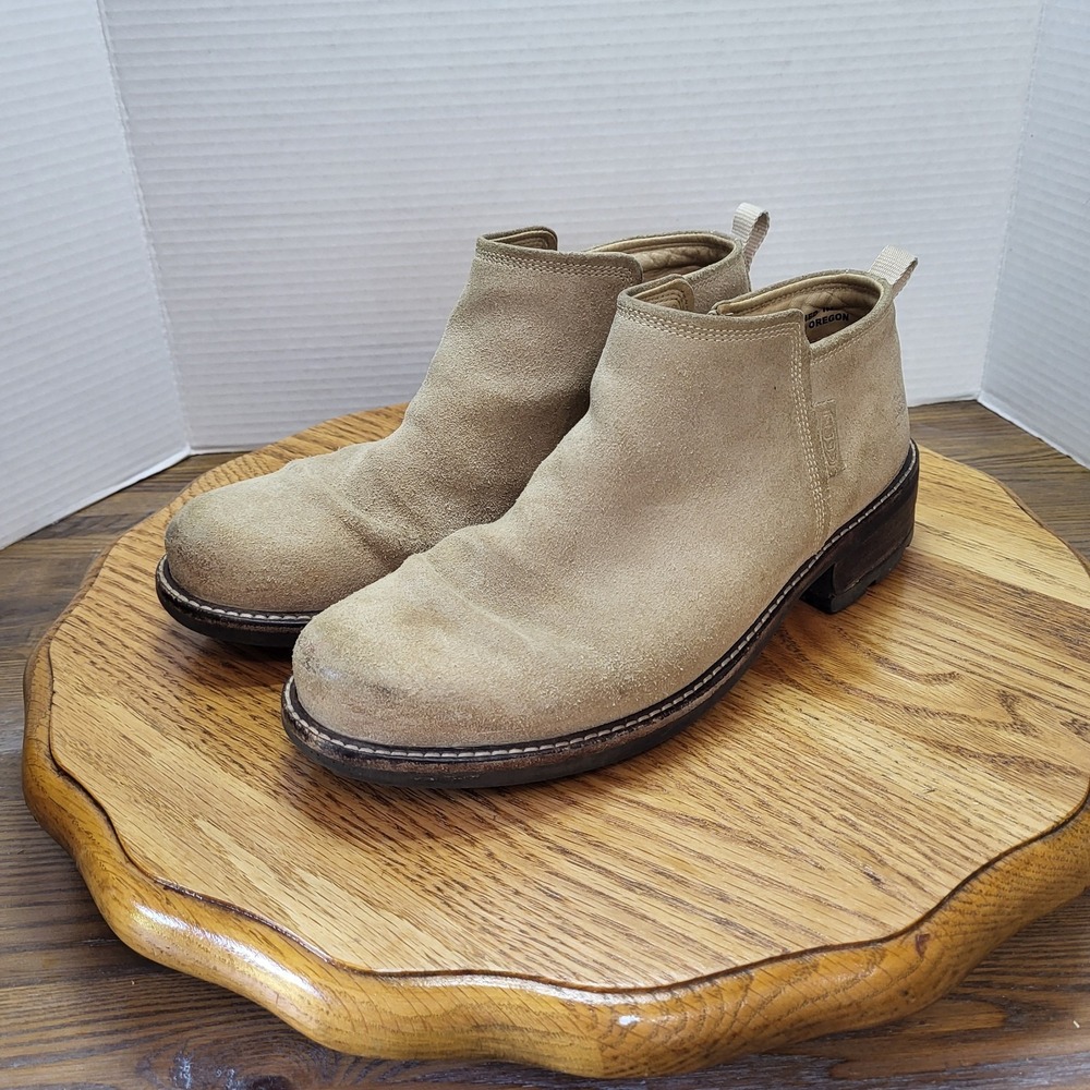 Keen Oregan City Suede Low Casual Ankle Boot Shoes Women's Size 9 Gaucho Leather